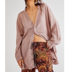 We The Free Summer Daydream Buttondown, Free People, Size XL